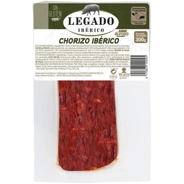 Chorizo LEGADO IBÉRICO, taco 300 g - 1 ud - Imagen del producto en Findit