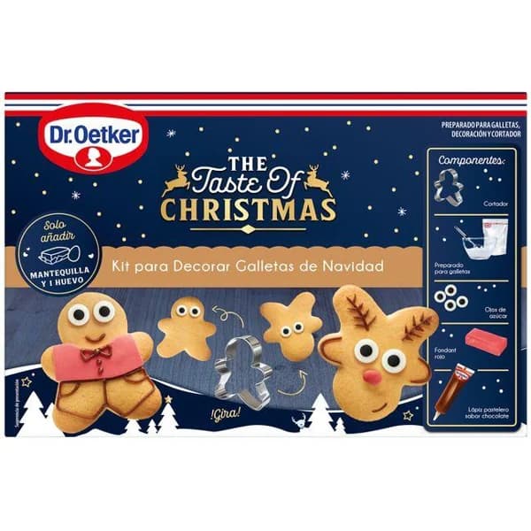 Kit decoración ccokies Rudolph de Navidad DR. OETKER, caja 379 g - 1 ud - Imagen del producto en Findit