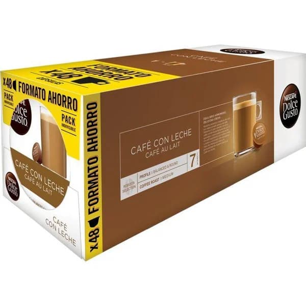 Café con leche DOLCE GUSTO, caja 48 uds - 48 ud - Imagen del producto en Findit