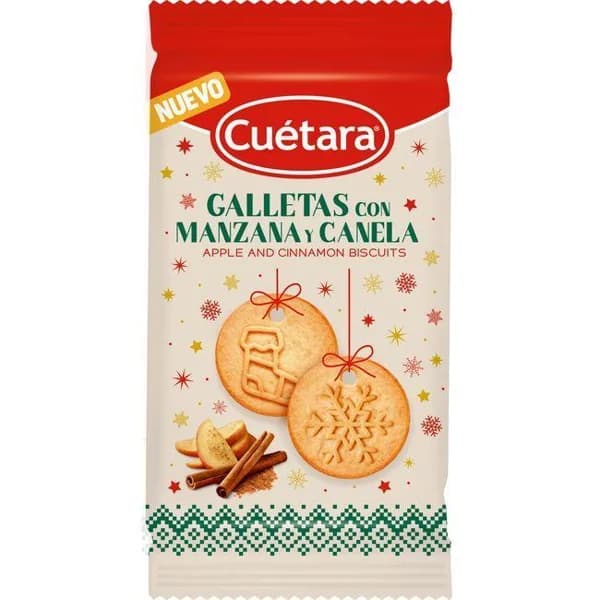 Galleta de canela y manzana CUÉTARA, bolsa 157 g - 1 ud - Imagen del producto en Findit