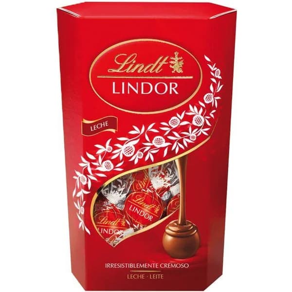 Bombón de leche LINDT CORNET LINDOR, caja 600 g - 1 ud - Imagen del producto en Findit