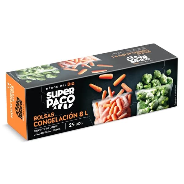 Bolsas de congelación 8 litros Super Paco de Dia caja 25 unidades - 26.25 ud - Imagen del producto en Findit
