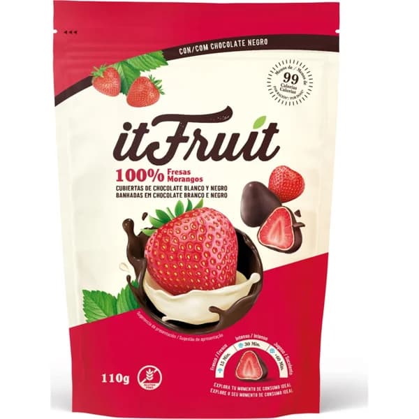 Fresas Cubiertas Chocolate Blanco y Negro - 0.11 kg - Imagen del producto en Findit