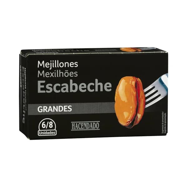 Mejillones en escabeche Hacendado grandes - 1 ud - Imagen del producto en Findit