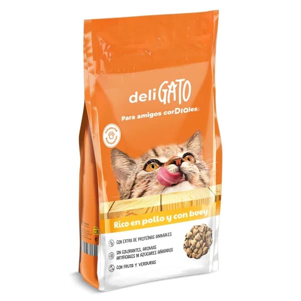 Alimento para gatos con pollo y buey Deligato Dia bolsa 1.5 Kg - 1.5 kg - Imagen del producto en Findit