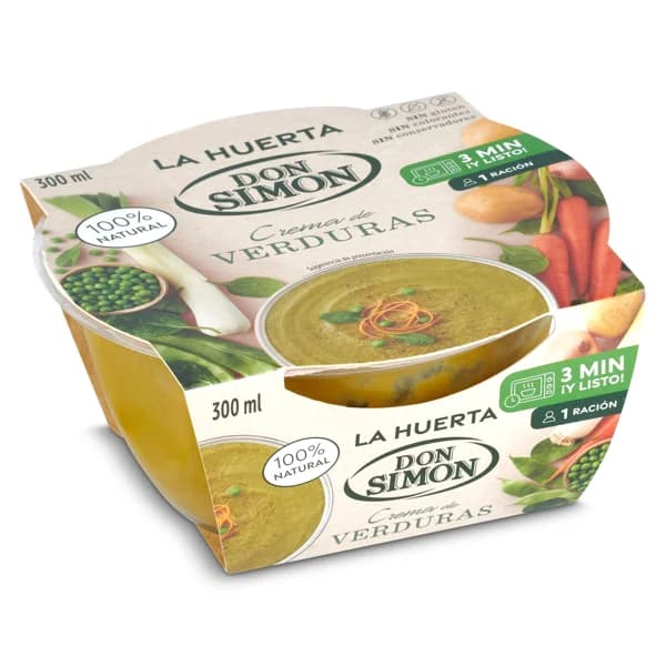 Crema de verduras Don Simón tarrina 300 ml - 0.3 ud - Imagen del producto en Findit
