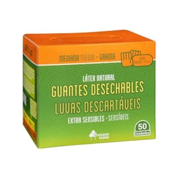 Guantes de látex Bosque Verde talla mediana-grande - 50 ud - Imagen del producto en Findit