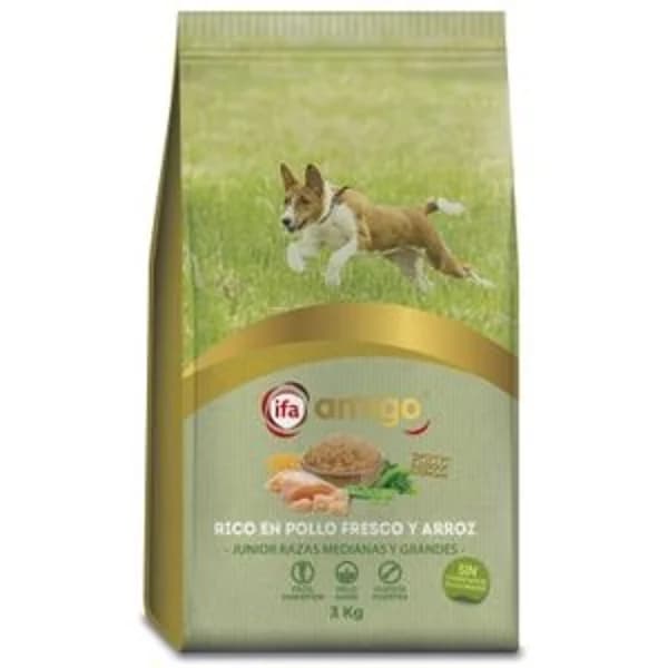 Pienso raza mediana/grande con pollo y arroz 3 kg - 1 ud - Imagen del producto en Findit