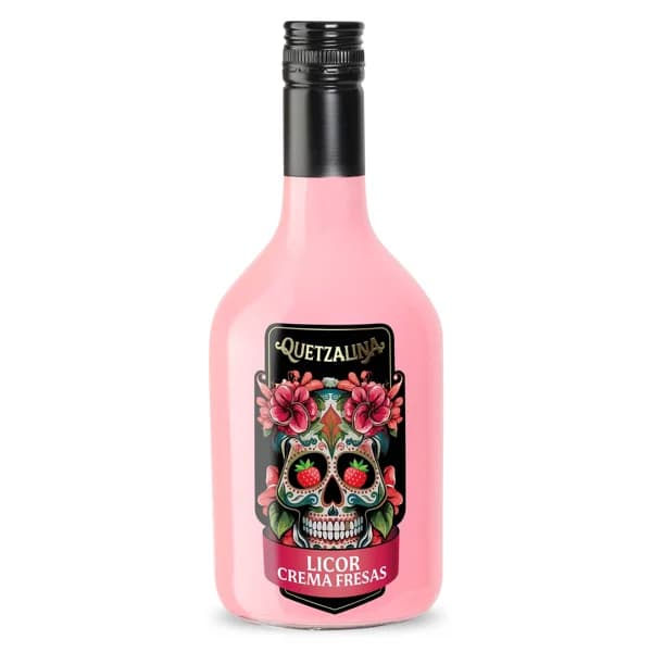 Licor de crema de fresas Quetzalina botella 70 cl - 0.7 l - Imagen del producto en Findit