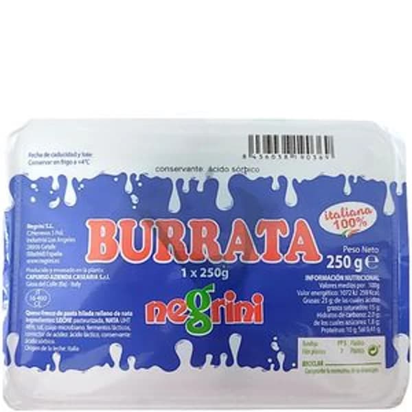 Burrata 250 g - 0.25 kg - Imagen del producto en Findit
