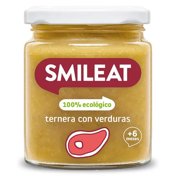 Ternera con verduras 100% ecológica Smileat frasco 230 g - 0.23 kg - Imagen del producto en Findit
