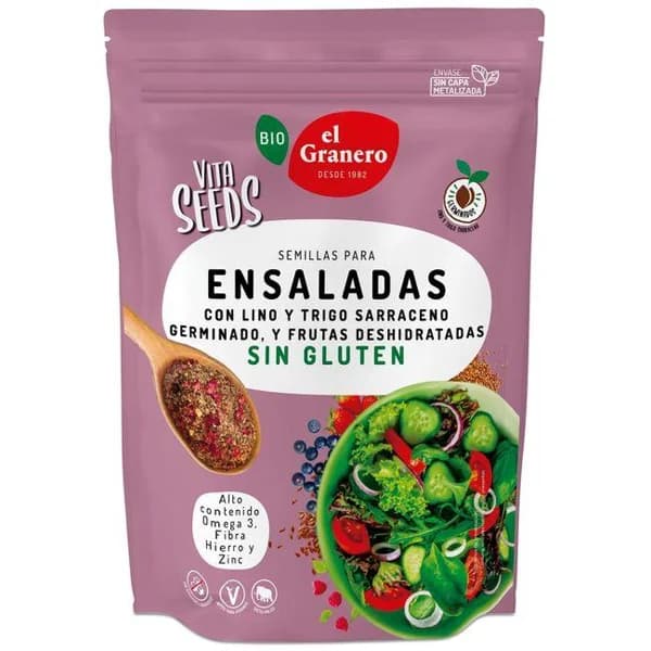 Vitaseeds lino molido con trigo bio EL GRANERO, bolsa 200 g - 0.2 kg - Imagen del producto en Findit