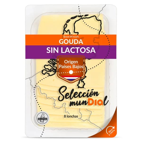 Queso gouda sin lactosa Selección Mundial de Dia sobre 160 g - 0.16 kg - Imagen del producto en Findit