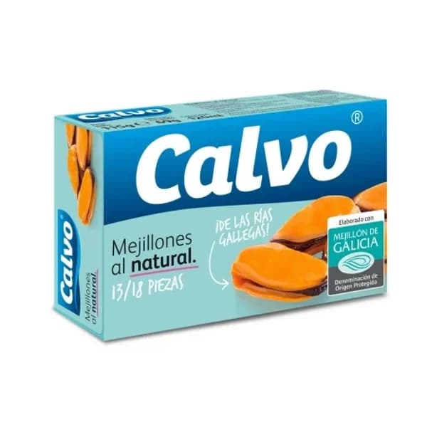 Mejillones de las rías gallegas al natural Calvo 69 g. - 0.07 kg - Imagen del producto en Findit