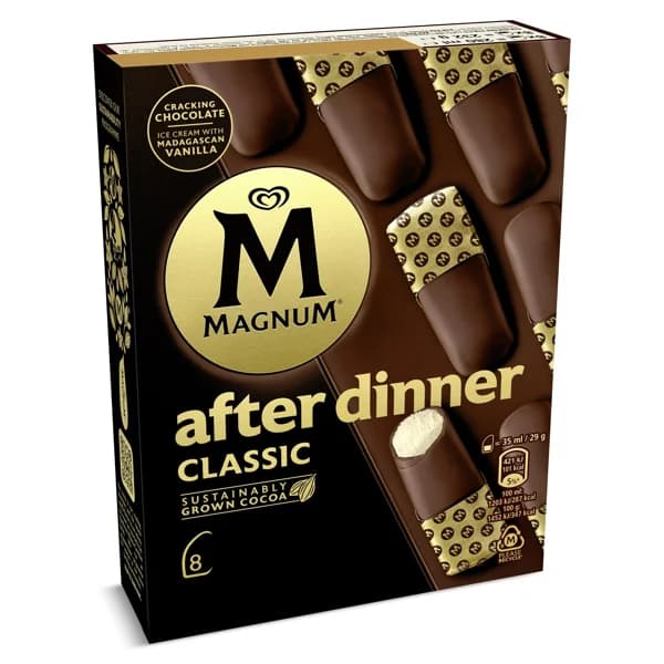Helado bombón after dinner classic 8 unidades Magnum caja 232 g - 0.23 kg - Imagen del producto en Findit