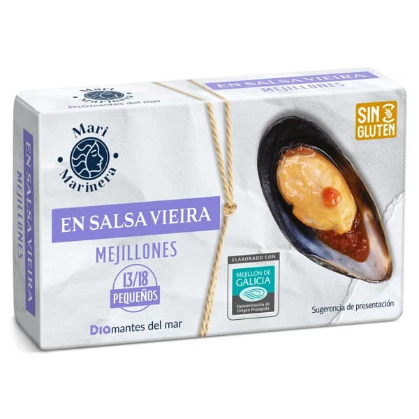 Mejillones en salsa vieira 13/18 piezas Mari Marinera de Dia lata 69 g - 0.07 kg - Imagen del producto en Findit