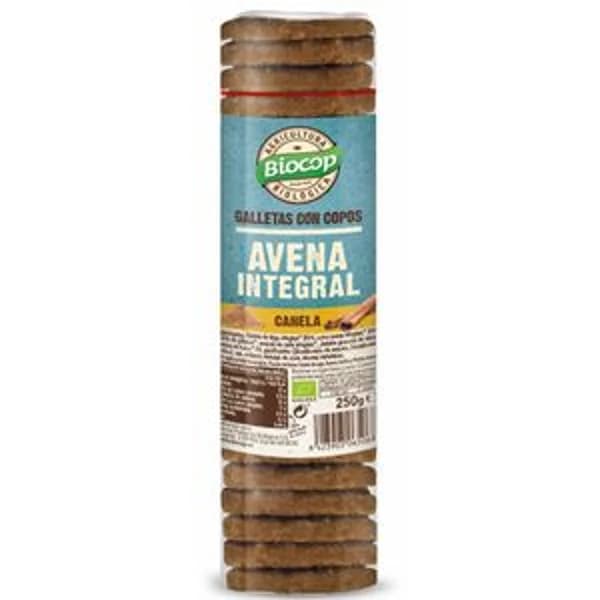 Galleta con copos de avena integral y canela 250 g - 0.25 kg - Imagen del producto en Findit