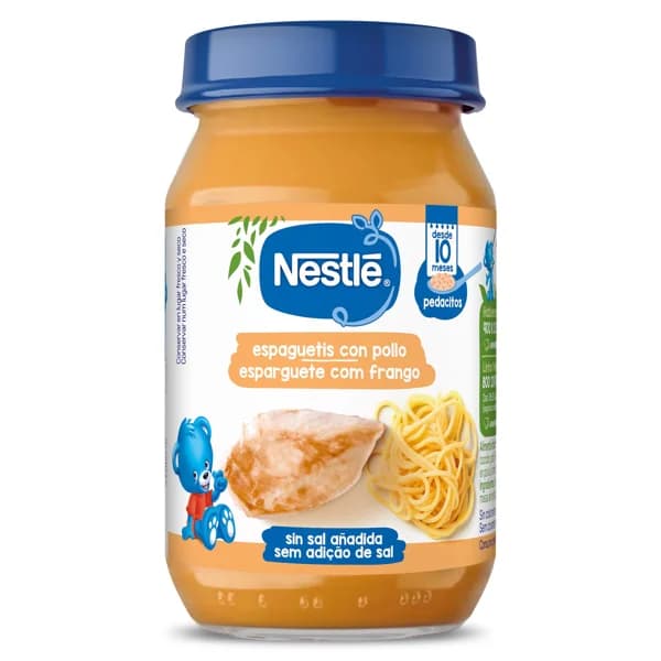 Puré de espaguetis con pollo Nestlé frasco 190 g - 0.19 kg - Imagen del producto en Findit
