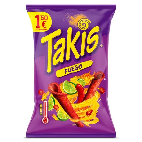 Snack fuego Takis bolsa 90 g - 0.08 kg - Imagen del producto en Findit