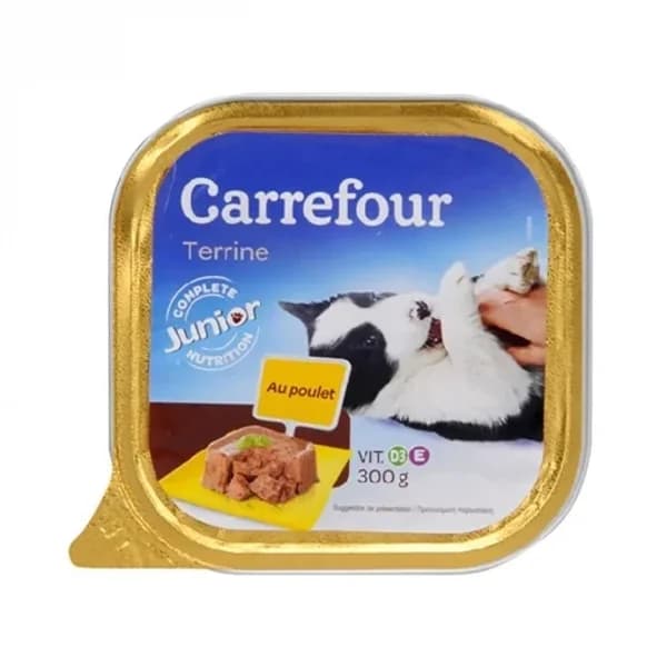 Comida húmeda de pollo para perros Junior Carrefour 300 g. - 0.3 kg - Imagen del producto en Findit