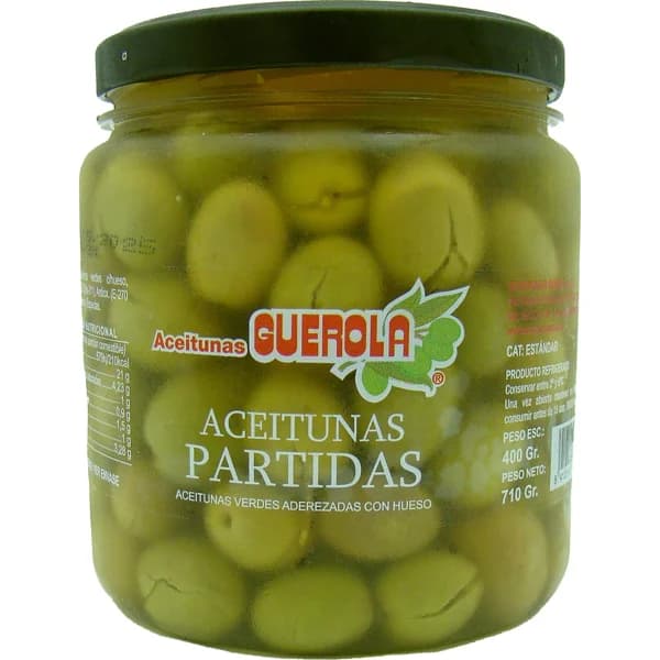 Aceituna Natural Partida Con Hueso - 0.4 kg - Imagen del producto en Findit