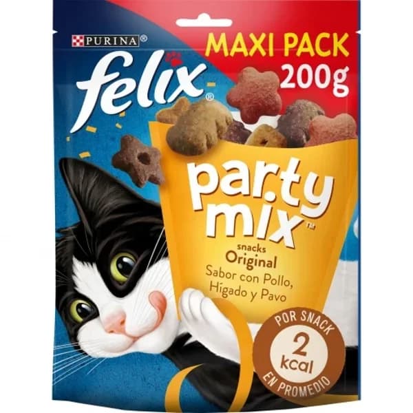 Snack para gato Purina Felix Party Mix Original Mix Maxi Pack 200 g - 0.2 kg - Imagen del producto en Findit