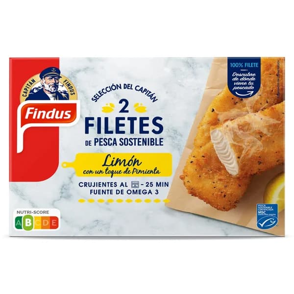 Filetes de pescado con limón MCS Findus caja 225 g - 1 ud - Imagen del producto en Findit