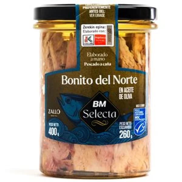 Bonito del norte en aceite de oliva 400 g - 0.26 kg - Imagen del producto en Findit