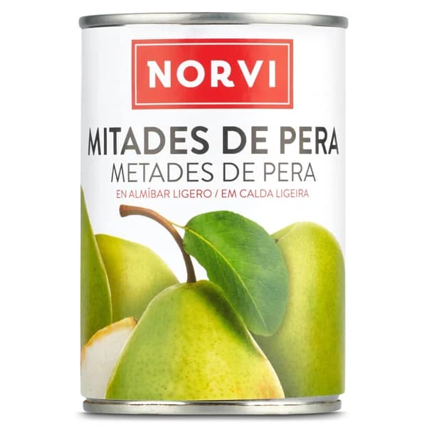 Pera en almíbar Norvi lata 240 g - 0.24 kg - Imagen del producto en Findit