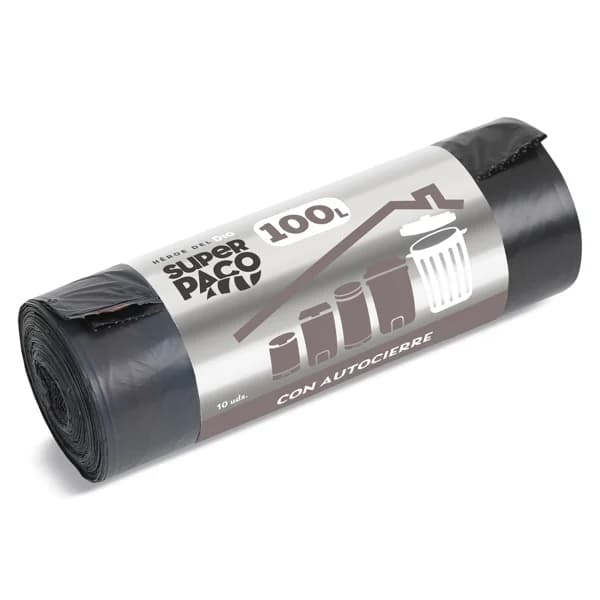 Bolsa de basura con autocierre comunidad 100 lt Super Paco de Dia 10 unidades - 9.69 ud - Imagen del producto en Findit
