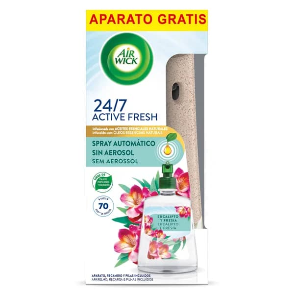Ambientador automático active fresh eucalipto aparato + recambio Air Wick spray 1 unidad - 1 ud - Imagen del producto en Findit