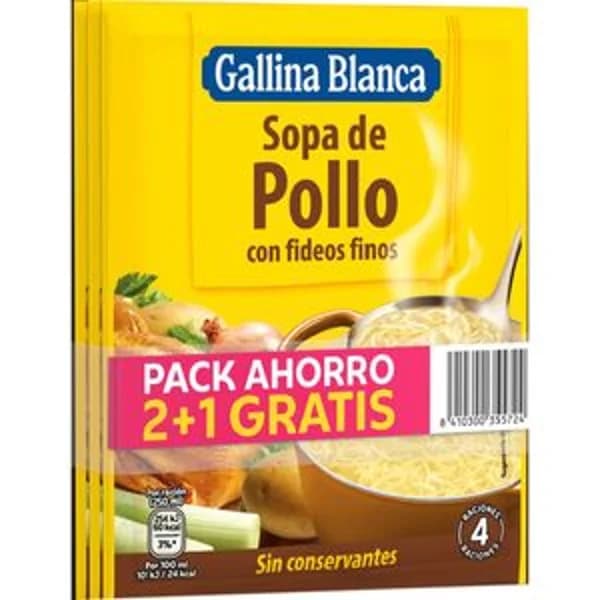 Sopa de pollo con fideos - 0.21 kg - Imagen del producto en Findit