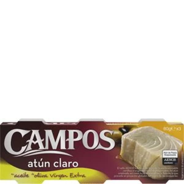 Atún claro en aceite de oliva virgen extra 3x80 g - 0.17 kg - Imagen del producto en Findit