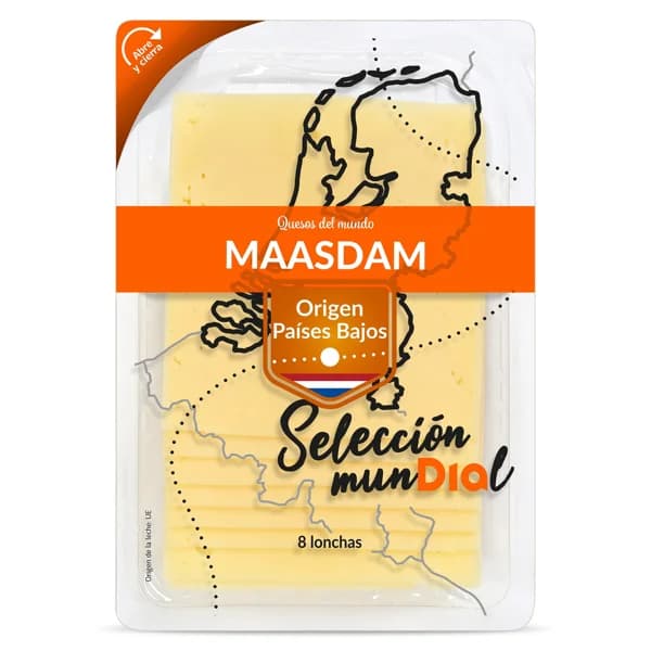 Queso maasdam Selección Mundial de Dia sobre 160 g - 0.16 kg - Imagen del producto en Findit