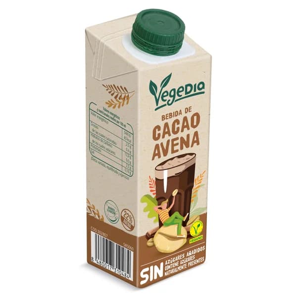 Bebida de avena con cacao Vegedia brik 250 ml - 0.25 l - Imagen del producto en Findit