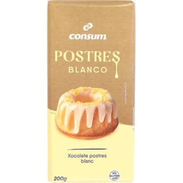 Chocolate Blanco Postres - 0.2 kg - Imagen del producto en Findit