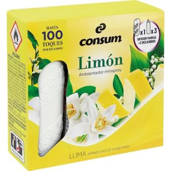 Ambientador Mini Spray Limón Aparato más Reca - 1 ud - Imagen del producto en Findit