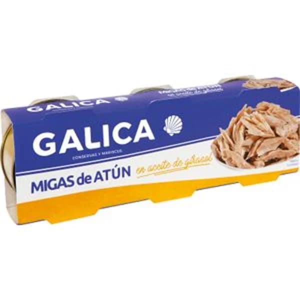 Migas de Atún Pack 3 en Aceite de Girasol - 0.16 kg - Imagen del producto en Findit