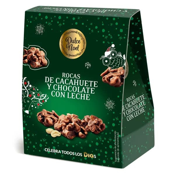 Rocas de cacahuete y chocolate Dulce Noel Dia caja 120 g - 1 ud - Imagen del producto en Findit