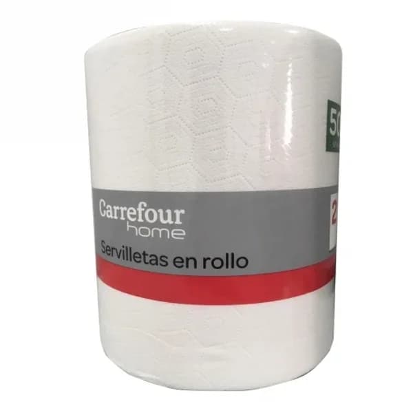 Servilleta dos Capas CARREFOUR 22x20 cm 500 ud - Blanco - 1 ud - Imagen del producto en Findit