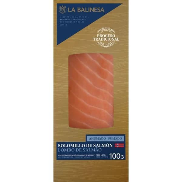 Solomillos de salmón ahumado noruego LA BALINESA, sobre 100 g - 1 ud - Imagen del producto en Findit