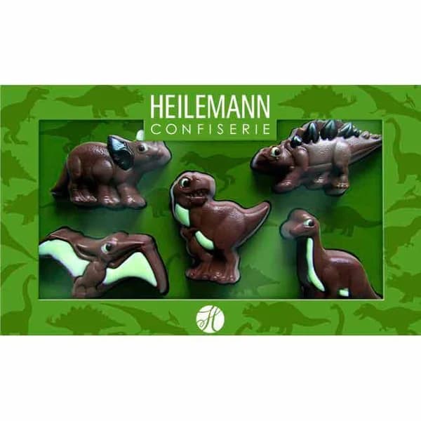 Set Dinosaurios (figuras de chocolate) HEILEMANN, caja 100 g - 1 ud - Imagen del producto en Findit