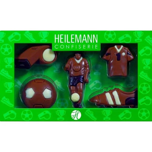 Set fútbol (figuras de chocolate) HEILEMANN, caja 100 g - 1 ud - Imagen del producto en Findit