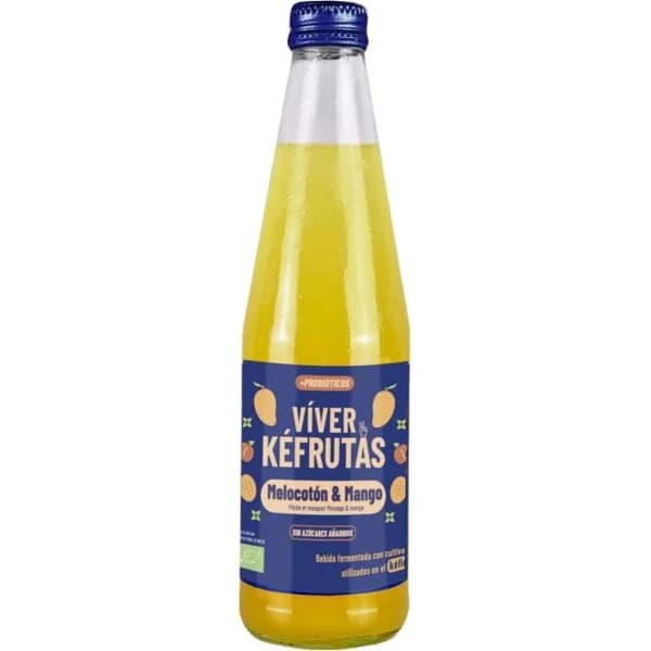 Kéfrutas melocotón y mango VÍVER, botella 330 ml - 1 ud - Imagen del producto en Findit