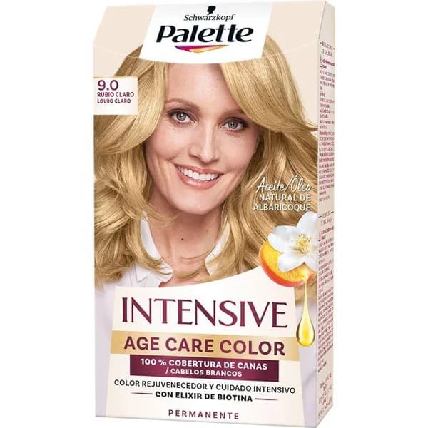 Coloracion 9.0 rubio claro intesive age color PALETTE, caja 1 ud - 1 ud - Imagen del producto en Findit