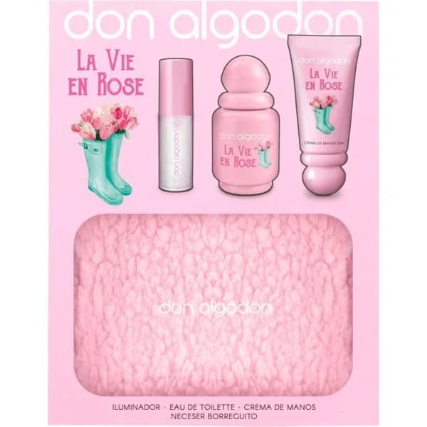 Colonia para mujer La Vie En Rose, Neceser DON ALGODÓN, set 1 ud - 1 ud - Imagen del producto en Findit