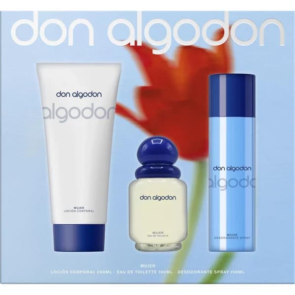 Colonia para mujer + desodorante +gel DON ALGODON, set 1 ud - 1 ud - Imagen del producto en Findit