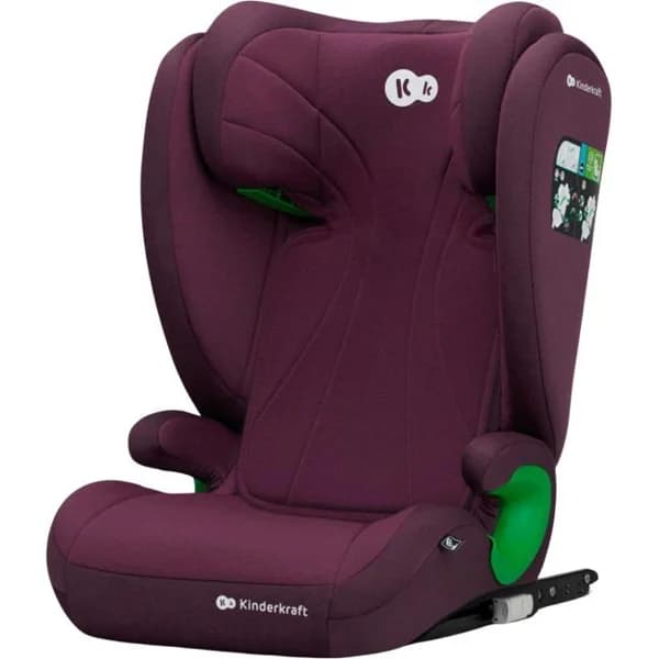 Silla de coche Junior Fix 2 i-Size cereza 100-150 cm, con sistema de protección lateral y reposacabezas ajustable KINDERKRAFT Homologación Europea: UN ECE R129. Con Isofix - 1 ud - Imagen del producto en Findit