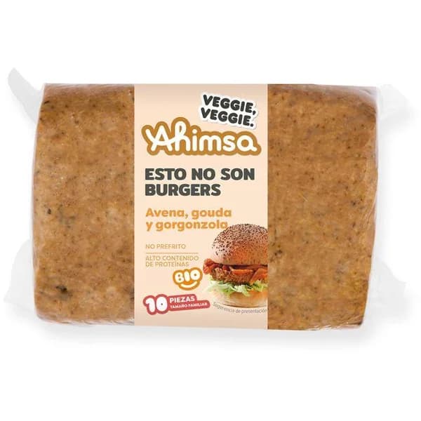 Bio burger de avena, gouda y gorgonzola AHIMSA, paquete 750 g - 1 ud - Imagen del producto en Findit