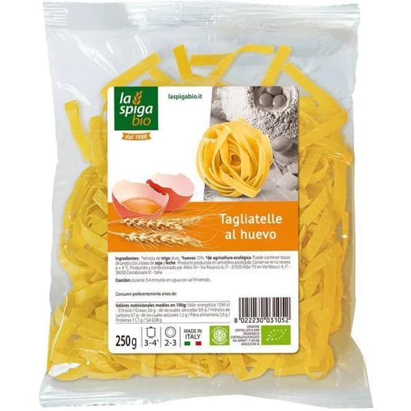 Tagliatelle al huevo LA SPIGA, paquete 250 g - 1 ud - Imagen del producto en Findit